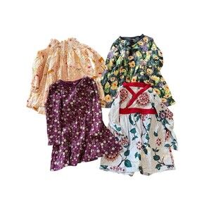 TEA COLECTION Girls' Dress Lot Size 18-24 2T 3T Floral Horse Toddler EUC